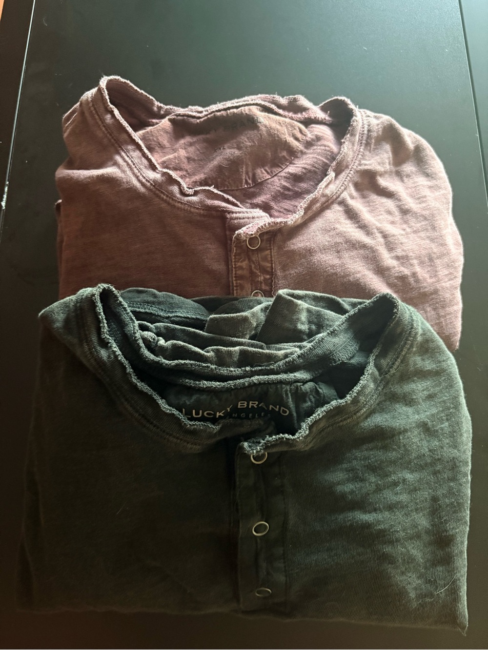 Two Lucky Brand Henley Men’s Long Sleeve Tees Size XXL